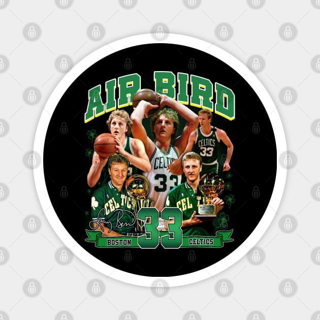 Larry Bird Legend Air Bird Basketball Signature Vintage Retro 80s 90s Bootleg Rap Style Magnet by CarDE